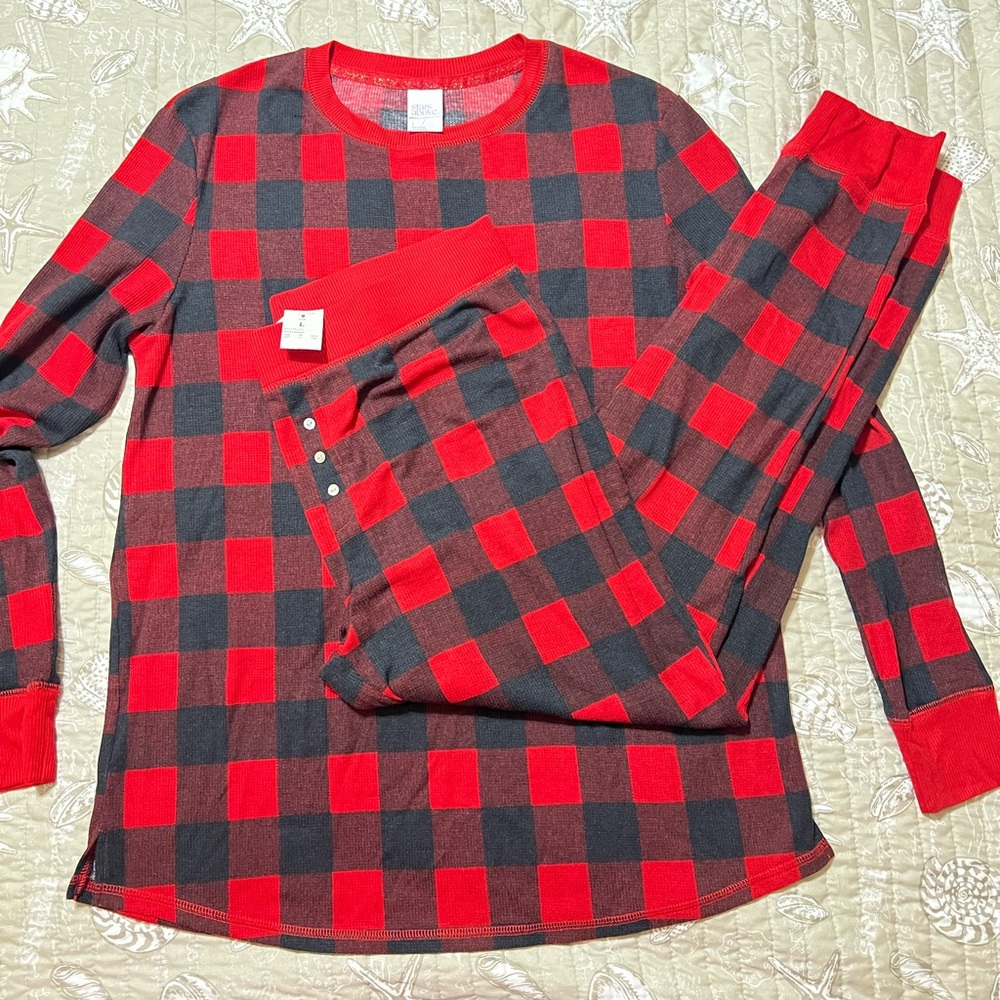 Red and Black Checkered Pajama Set